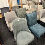 6x Eetkamerstoelen, licht blauw
